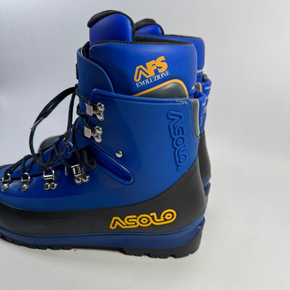Asolo AFS Evoluzione Blue Plastic Mountaineering Boots Mens 10.5 Made in Italy - Picture 4 of 16